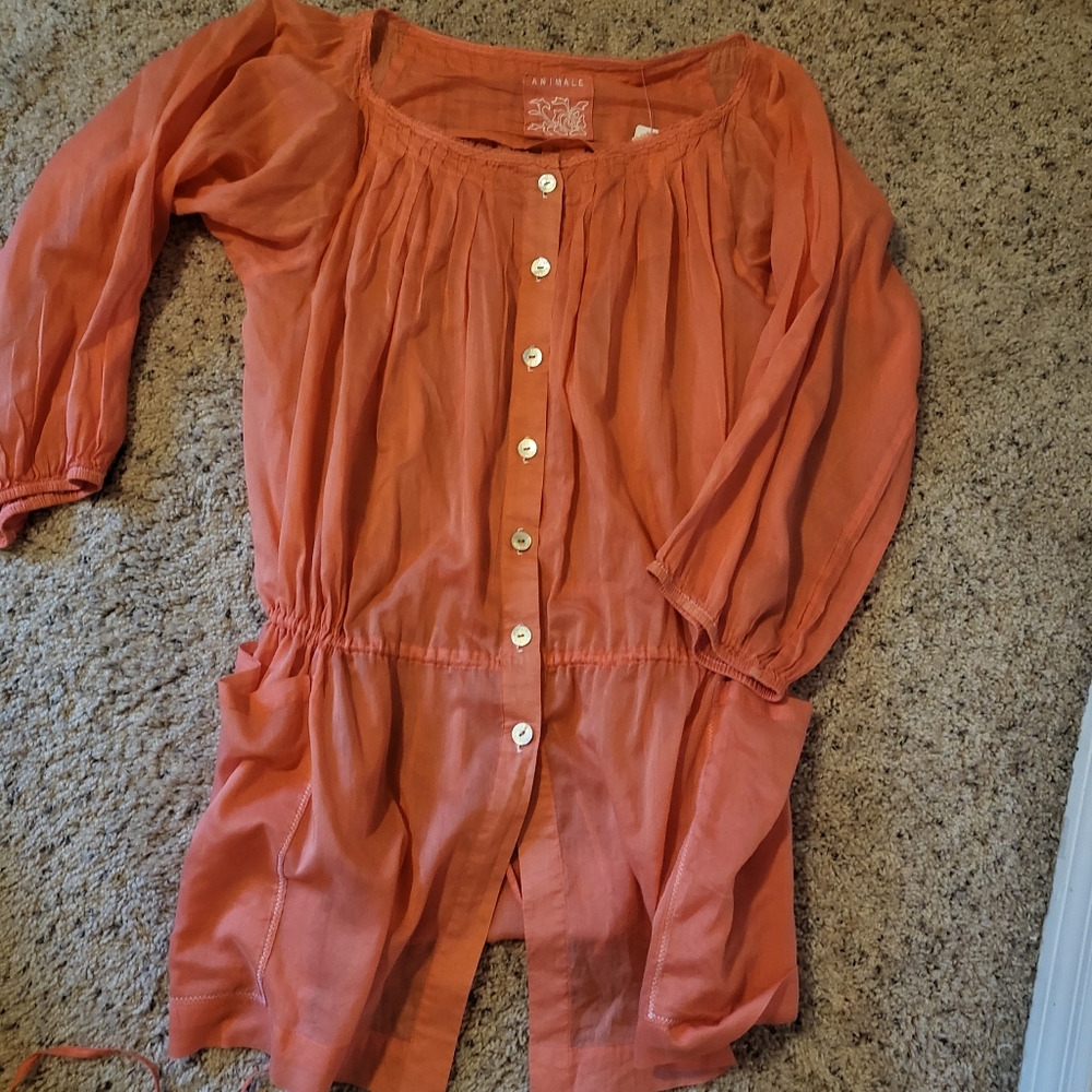 Animale sheer tunic/ swimsuit  cover up